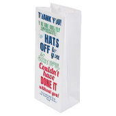 Tas met wijn voor dankbetuiging wijn cadeautas (Voorkant Gekanteld)