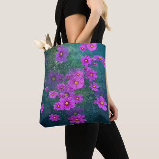 Tas met wilde bloemen Cosmos overal