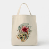 Tas met wilde bloemen verfspetters (Achterkant)