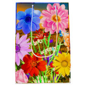 Tas met wilde bloementuin-cadeau medium cadeauzakje (Achterkant)