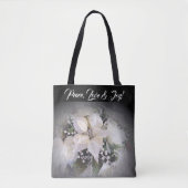 Tas met witte kerst Poinsettia (Voorkant)