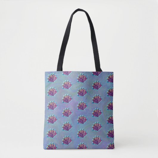 Tas met zeemeermin schelpenprint (Voorkant)