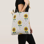 Tas met zonnebloemen (Dichtbij)