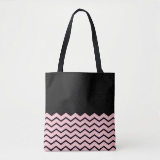 Tas met zwarte, roze en gele Chevron