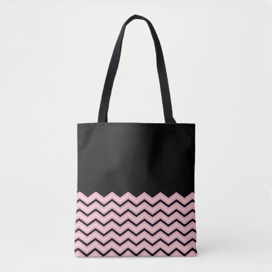Tas met zwarte, roze en gele Chevron (Voorkant)