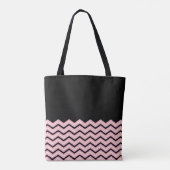 Tas met zwarte, roze en gele Chevron (Achterkant)