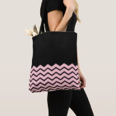 Tas met zwarte, roze en gele Chevron (Dichtbij)