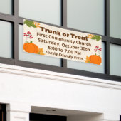 Tas of Behandel Herfstbladeren Pompoenen Evenement Spandoek (Buitenkant Gebouw)
