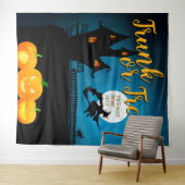 Tas of Behandeling Halloween Achtergrond Foto Acht Wandkleed (In Situ (horizontaal))
