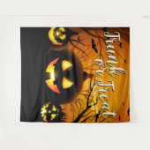 Tas of Behandeling Halloween Pompoenen Foto Achter Wandkleed (Voorkant (horizontaal))