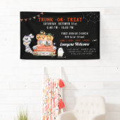 Tas of Behandeling | Moderne Halloween-feestbanner Spandoek (Insitu)