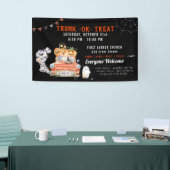 Tas of Behandeling | Moderne Halloween-feestbanner Spandoek (Beurs)