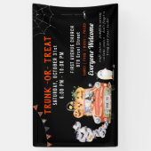 Tas of Behandeling | Moderne Halloween-feestbanner Spandoek (Verticaal)