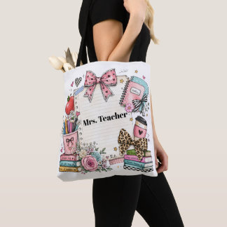 Tas-op-maat voor leraren, Cute stijl, Cadeau Tote Bag