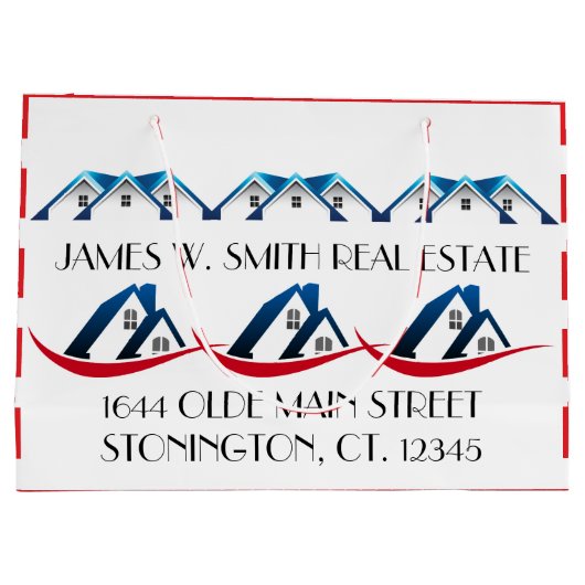 Tas op vastgoedpapier large cadeautasje (Achterkant)