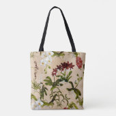 Tas - Orchideeënpatroon in Beige (Achterkant)