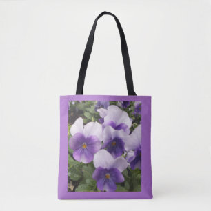 Tas Paarse Floral Pansies Flowers