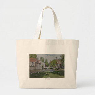 Tas, Parijs, Brugge Grote Tote Bag