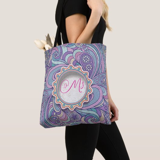 Tas “Purple Paisley” (Dichtbij)