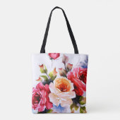 Tas Rood- en Cream-Rozen (Achterkant)