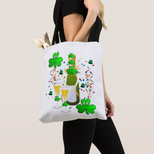 Tas Saint Patrick's Day Klaver Wijn (Dichtbij)