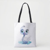 Tas, Schattelijke Witte Eend Tote Bag (Voorkant)