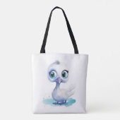 Tas, Schattelijke Witte Eend Tote Bag (Achterkant)