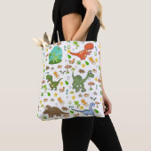 Tas, Schattige Dinosaurus Wilde Dieren Tote Bag (Dichtbij)