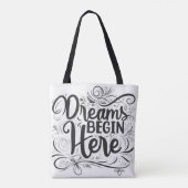 Tas stijl: All-Over-Print Canvas tas, Medium (Achterkant)