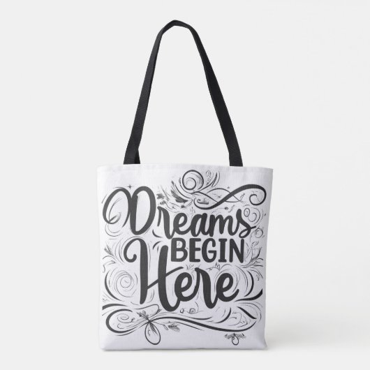 Tas stijl: All-Over-Print Canvas tas, Medium (Achterkant)