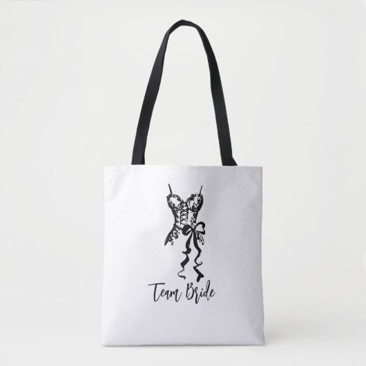 Tas Team Bruid | Vintage Ontwerp met Schets Korset (Voorkant)