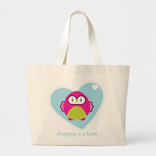 TAS:: uil - hoot Grote Tote Bag (Voorkant)