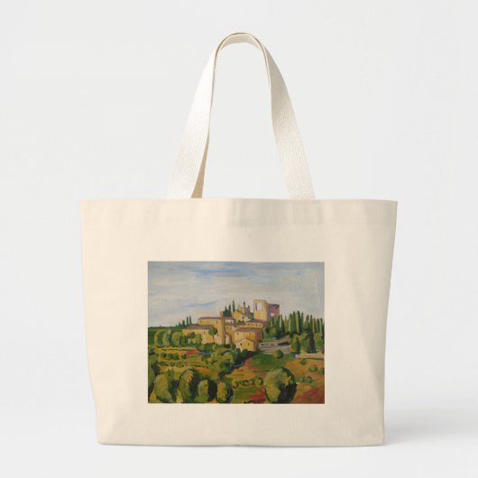 Tas: Uitzicht in Toscane Grote Tote Bag (Voorkant)