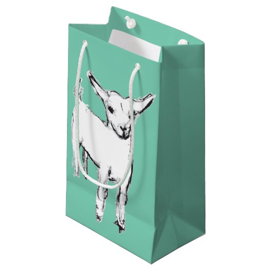 Tas uw tas met cadeau voor geit klein cadeauzakje (Voorkant Gekanteld)