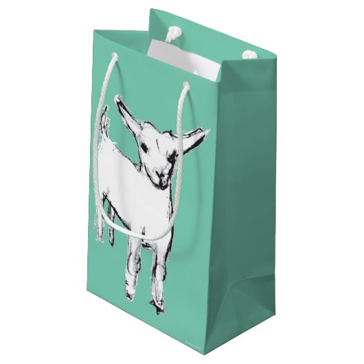 Tas uw tas met cadeau voor geit klein cadeauzakje (Achterkant Gekanteld)
