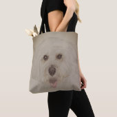 Tas van canvas Waterverf Potlood Hond Ontwerp (Dichtbij)