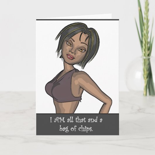 Tas van Chips Wenskaart Kaart (Voorkant)