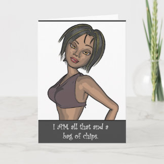 Tas van Chips Wenskaart Kaart