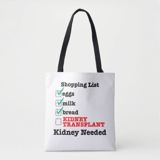 Tas van de nierlijst vereist (Voorkant)