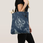 Tas van gomblad - blauw en bleek groen (Dichtbij)