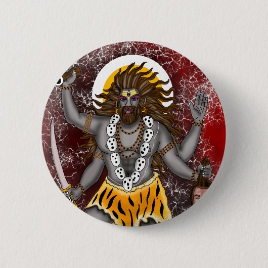 Tas van Heer Bhairava Ronde Button 5,7 Cm (Voorkant)