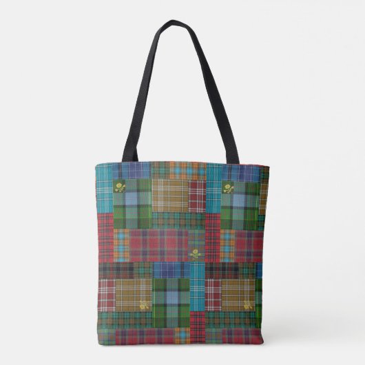 Tas van het kruisje in Torr Fionn Tartan Quilt (Achterkant)