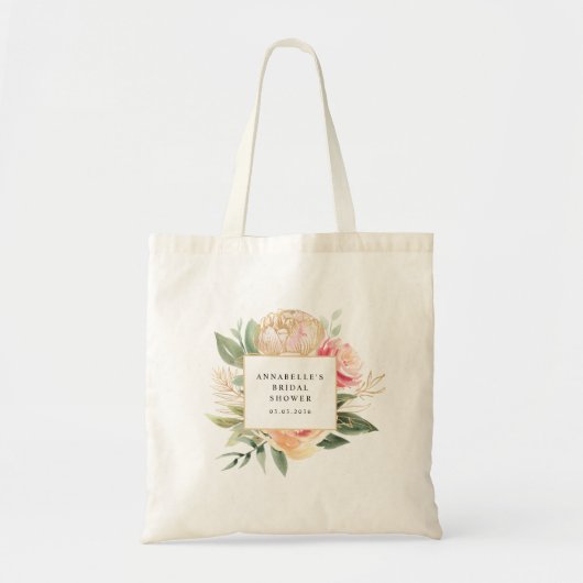 Tas van het Vrijgezellenfeest van Peony en Gold Fl (Voorkant)