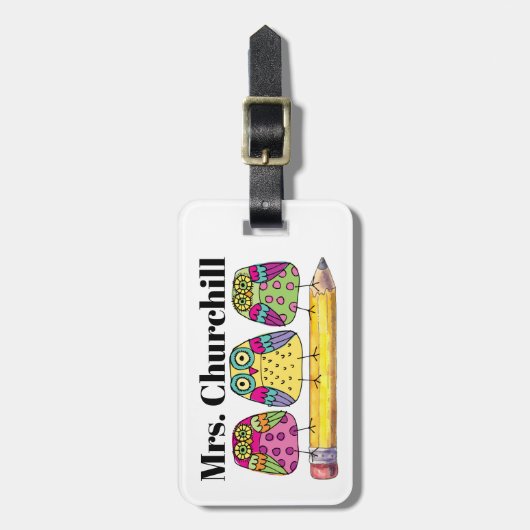 Tas van leraar Label/Bagagelabel Bagagelabel (Voorkant verticaal)