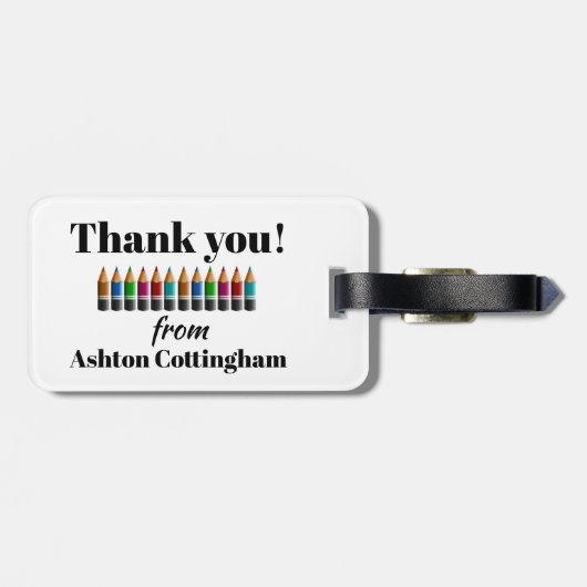 Tas van leraar Label/Bagagelabel Bagagelabel (Achterkant horizontaal)