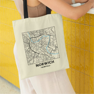 Tas van Norwich, Norfolk City Map