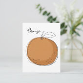 Tas van Oranje vruchten Briefkaart (Staand voorkant)