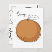 Tas van Oranje vruchten Briefkaart (Voorkant / Achterkant)