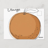 Tas van Oranje vruchten Briefkaart (Achterkant)