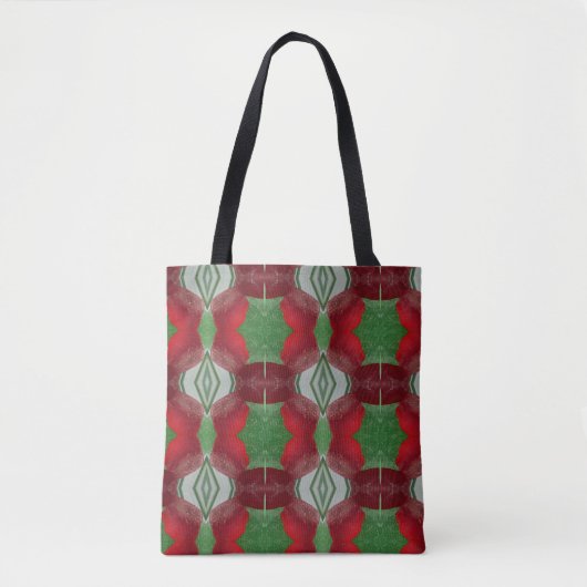 Tas van rood en groen abstract zee (Voorkant)